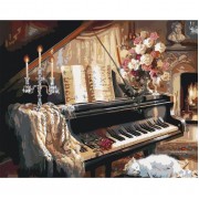 Набор для рисования по номерам Идейка Загородный дом Вечерняя мелодия 40*50см KHO2506