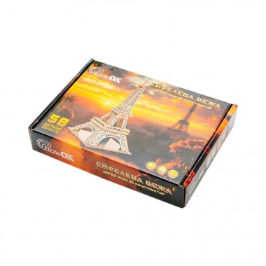 Деревянный 3D конструктор Эйфелева башня Puz-00925, 58 деталей