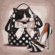 Картина по номерам Идейка Животные, птицы Стильная жизнь 40*40см KHO4099