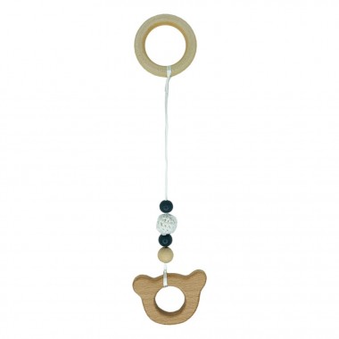 Детский деревянный грызунок "Мишка" MGZ-0410-2 с подвеской