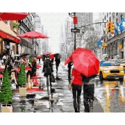 Картина по номерам Brushme Дождь в Нью-Йорке GX8091