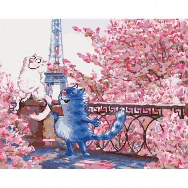 Картина по номерам Идейка Животные, птицы Свидание в Париже 40*50см KHO4047