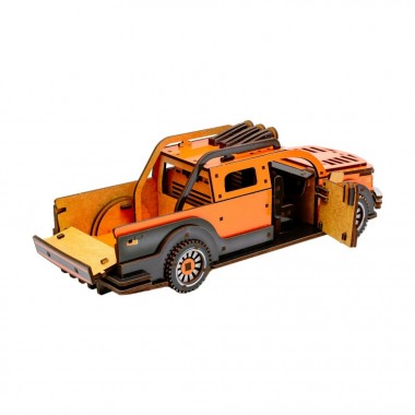 Деревянный 3D конструктор Пикап Puz-00931, 212 деталей