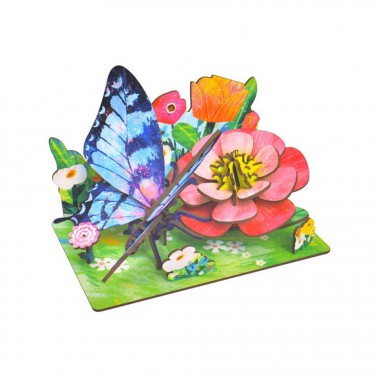 Деревянный пазл 3D Butterfly 68041W 55 деталей