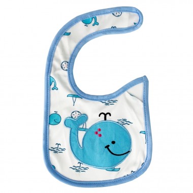 Слюнявчик тканевый Whale MGZ-0614-9 на липучке