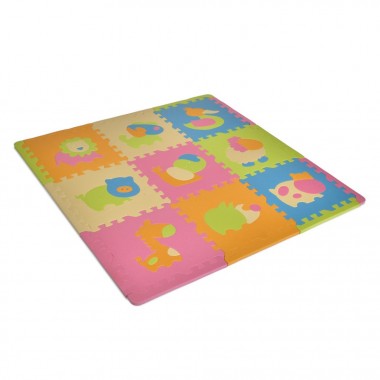 Детский коврик Мозаика "Животные" MR 1288, 9 деталей, EVA, 31х31 см