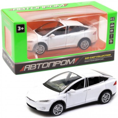Машина металлическая 6603 (Tesla Model X) "АВТОПРОМ"  1:32 (Белый)