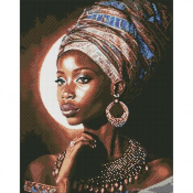 Алмазна мозаїка "Африканська красуня" ©art_selena_ua AMO7661 40х50 см Ідейка