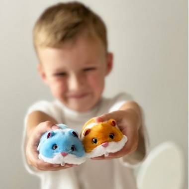Интерактивная мягкая игрушка Забавный хомячок Pets & Robo Alive 9543-1 голубой