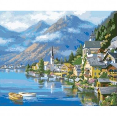 Картина по номерам Идейка Городской пейзаж Австрийский пейзаж 40х50см KHO2143