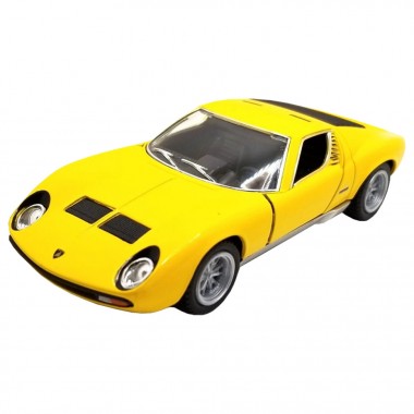 Коллекционная машинка "Lamborghini Miura P400 SV" KT5390W(Yellow) масштаб 1:42