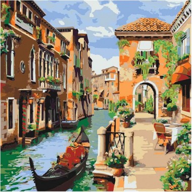 Картина по номерам Идейка Городской пейзаж Венецианское утро 40*40см KHO2161