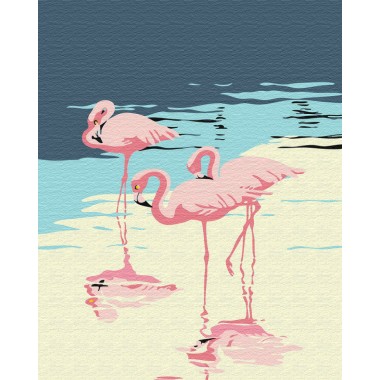Картина по номерам Brushme Фламинго на берегу GX30315
