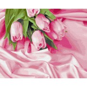 Картина по номерам. Brushme Тюльпаны в шелке GX34760