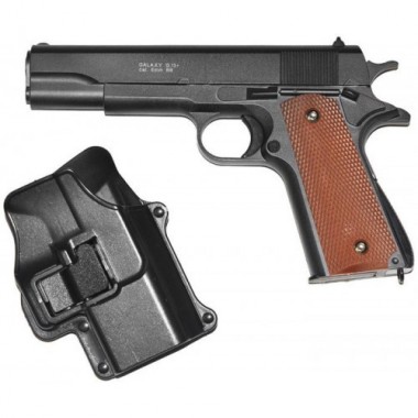 Детский пистолет Colt M1911 Classic Galaxy G13+ Металл-пластик с кобурой черный