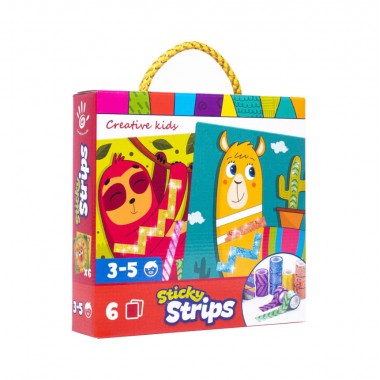Набор для творчества Sticky strips Лама Vladi Toys VT4433-04 Укр