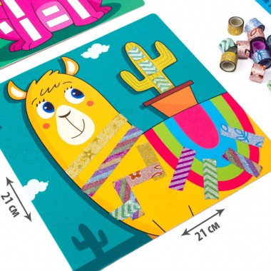 Набор для творчества Sticky strips Лама Vladi Toys VT4433-04 Укр
