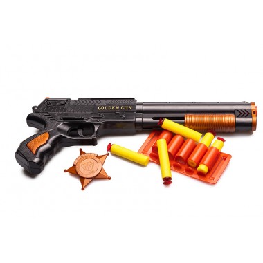 Игрушечный дробовик Marshal  Golden Gun 915GG с мягкими пулями
