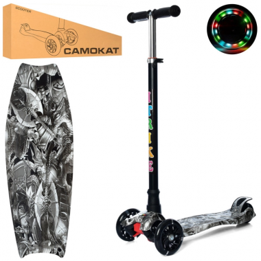 Самокат детский Maxi iTrike JR 3-055-3-WP10 с подсветкой