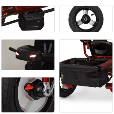 Велосипед трехколесный TURBOTRIKE M 3115HA-3L наклон спинки, музыка/свет/USB/BT/пульт