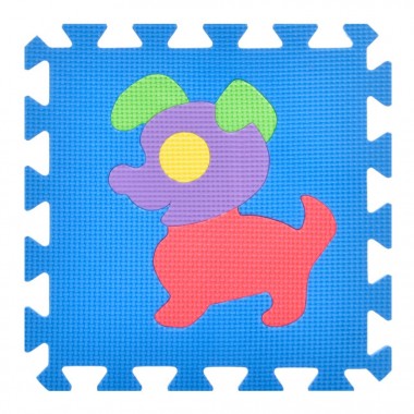 Детский коврик Мозаика "Животные" M 0376-1, 10 деталей, EVA, 30х30 см