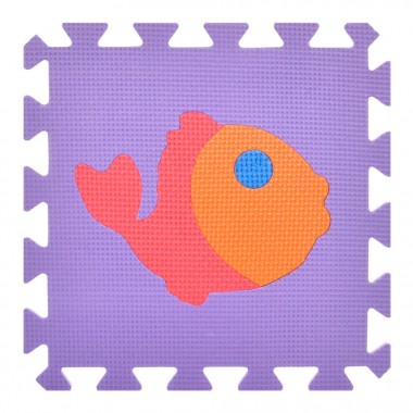 Детский коврик Мозаика "Животные" M 0376-1, 10 деталей, EVA, 30х30 см