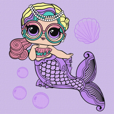 Картина по номерам L.O.L. Surprise! Mermaids Miss SeaKHO6263, 40х40 см