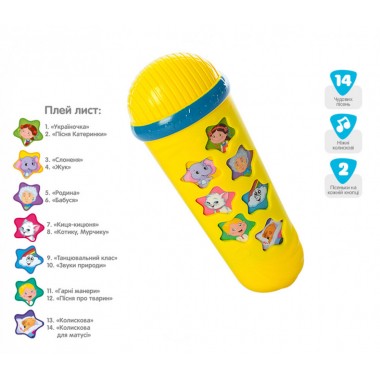 Микрофон Limo Toy Желтый M 3855(Yellow)