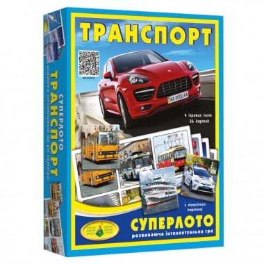 Настольная игра супер ЛОТО Транспорт 81978, 36 карточек