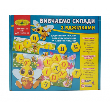Детская игра Изучаем слоги с пчелками 82616 на укр. языке