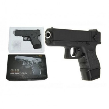 Детский пистолет Glock 17 mini Galaxy G16 Металл, черный