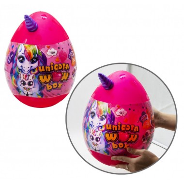 Набор для творчества в яйце Unicorn WOW Box UWB-01-01U для девочек (Розовый)