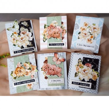 Набор для создания поздравительных открыток "Where beauty lives" FDGCK-047, 6 шт