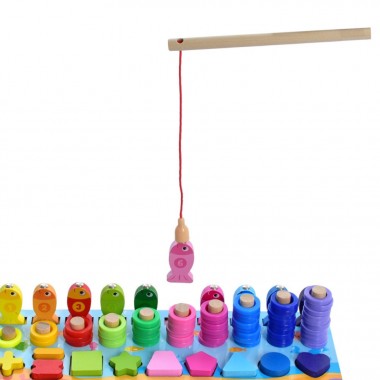 Деревянная игрушка рыбалка 5 в 1 MD 1926 фигуры, рыбалка