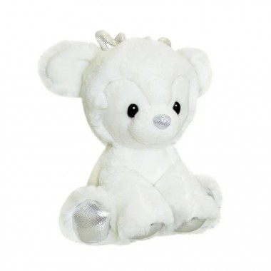 Детская мягконабивная игрушка Олененок Aurora 220492C белый, 20 см