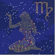 Картина по номерам Идейка Звездный знак Дева с краской металлик 50*50см KH9512