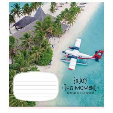 Тетрадь ученическая Enjoy this moment 012-2896L-4 в линию, 12 листов