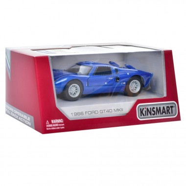 Металева машинка Ford 1966 GT40 MKII Kinsmart KT5427W 13 см Синій