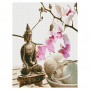 Алмазная мозаика Расслабление с Буддой Strateg HA0010 50х60 см