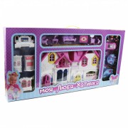 Будиночок для ляльок з меблями WD-921 фігурки і машинка в наборі