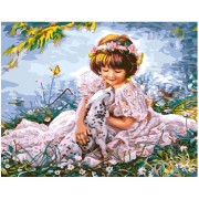 Картина по номерам Brushme Девочка с далматинцем GX8553