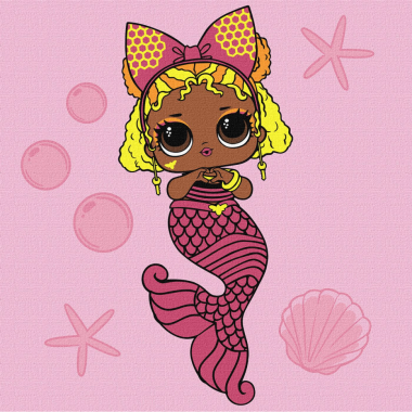 Картина по номерам L.O.L. Surprise! Mermaids Queen Bee KHO6265, 40х40 см