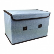 Корзина-сундук для игрушек CLR604 с крышкой, 40*24*25 см (Голубой)