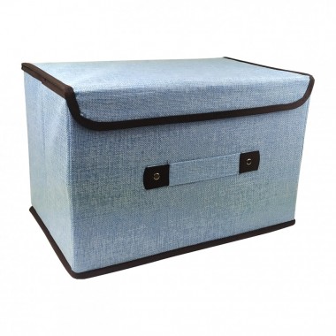 Корзина-сундук для игрушек CLR604 с крышкой, 40*24*25 см (Голубой)