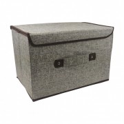 Корзина-сундук для игрушек CLR604 с крышкой, 40*24*25 см (Серый)