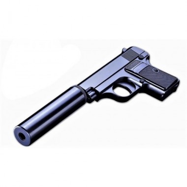 Игрушечный пистолет "Кольта 25 мини" Galaxy G9A с глушителем металл черный
