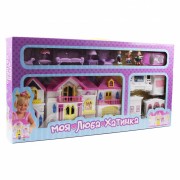 Іграшковий будиночок для ляльок WD-922 з меблями і машинкою