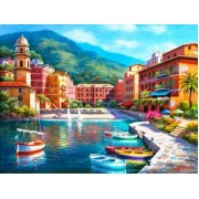 Картина по номерам Идейка Городской пейзаж Утро в затоке 40*50см KHO2135