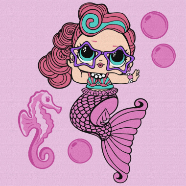 Картина по номерам L.O.L. Surprise! Mermaids Waves KHO6266, 40х40 см