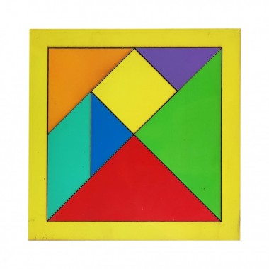 Детская мозаика Танграм 172400 деревянная (Желтый)